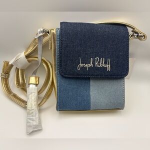 ✨ Joseph Ribkoff Denim & Gold Crossbody Bag – NWT